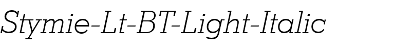 Stymie Lt BT Light Italic.ttf
