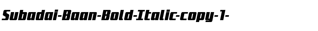 Subadai Baan Bold Italic Bold Italic.ttf