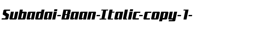 Subadai Baan Italic Italic.ttf