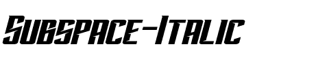 Subspace Italic.otf