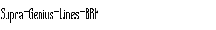 Supra Genius Lines BRK Normal.ttf