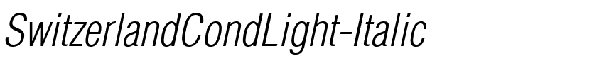 SwitzerlandCondLight Italic.ttf