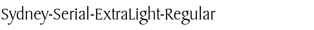 Sydney-Serial-ExtraLight Regular.ttf