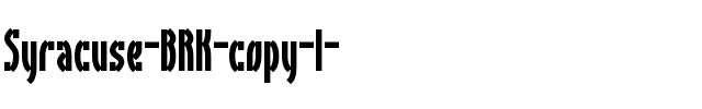 Syracuse BRK Normal.ttf
