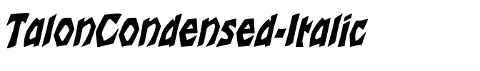 TalonCondensed Italic.ttf