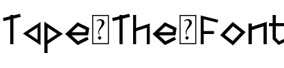 Tape The Font Normal.ttf