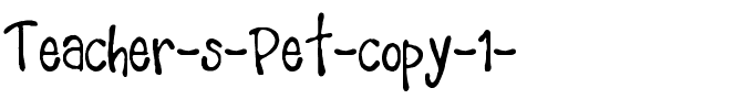 Teacher’s Pet Normal.ttf