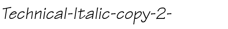 Technical Italic.ttf
