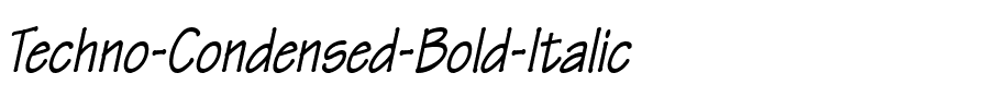 Techno-Condensed Bold Italic.ttf