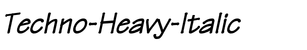 Techno Heavy Italic.ttf