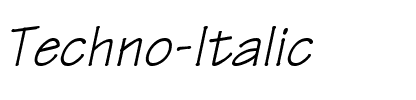 Techno Italic.ttf