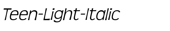 Teen Light Italic.ttf