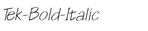 Tek Bold Italic.ttf