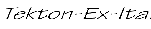 Tekton Ex italic Italic.ttf