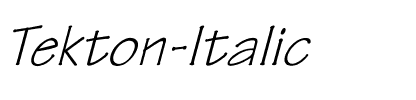 Tekton italic Italic.ttf