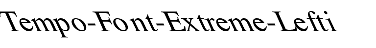 Tempo Font Extreme Lefti Regular.ttf