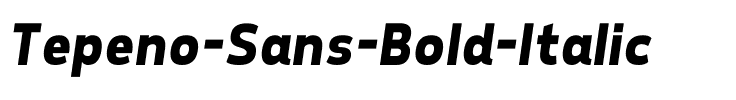 Tepeno Sans Bold Italic.ttf