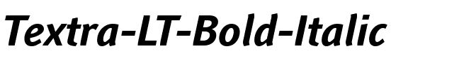 Textra LT Book Bold Italic.ttf