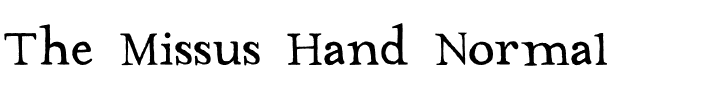 The Missus Hand Normal.ttf