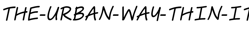 The Urban Way Thin Italic Thin.ttf