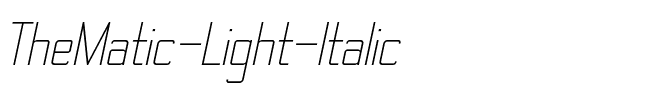 TheMatic Light Italic.otf