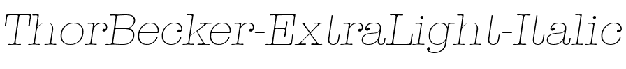 ThorBecker-ExtraLight Italic.ttf