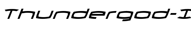 Thundergod II Italic Italic.ttf