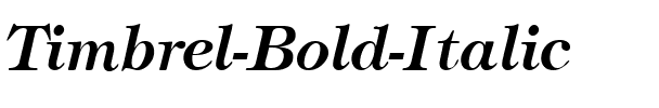 Timbrel Bold Italic.ttf