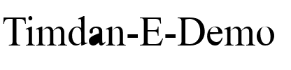 Timdan E Demo Regular.ttf