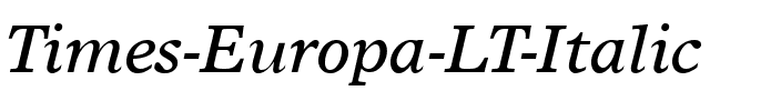 TimesEuropa LT Roman Italic.ttf