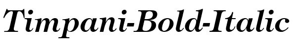 Timpani Bold Italic.ttf