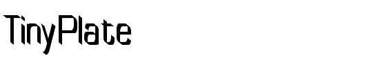 TinyPlate Regular.otf