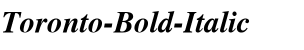 Toronto Bold Italic.ttf