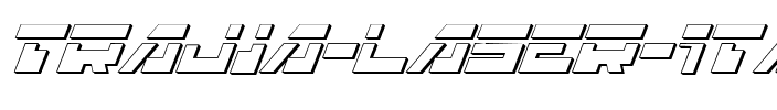 Trajia Laser Italic 3D Laser Italic 3D.ttf