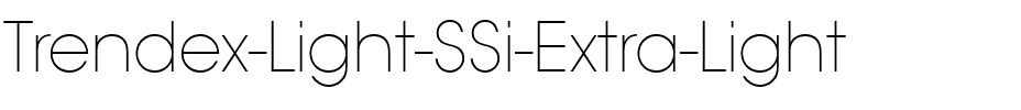 Trendex Light SSi Extra Light.ttf