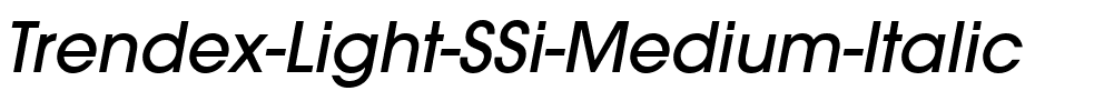 Trendex Light SSi Medium Italic.ttf