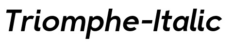 Triomphe Italic.otf