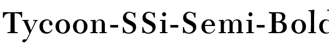 Tycoon SSi Semi Bold.ttf