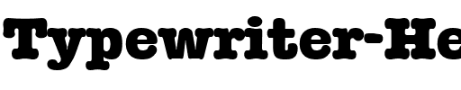 Typewriter-Heavy Regular.ttf