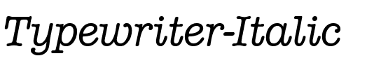 Typewriter Italic.ttf