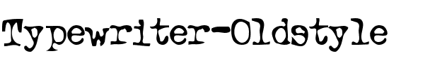 Typewriter Oldstyle.ttf