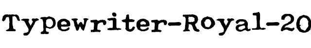 Typewriter Royal 200 Regular.ttf