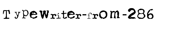 Typewriter from 286 Normal.ttf