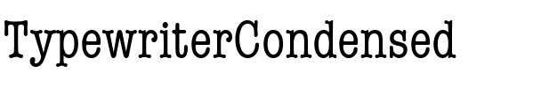 TypewriterCondensed Regular.ttf