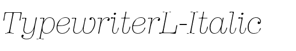 TypewriterL Italic.ttf