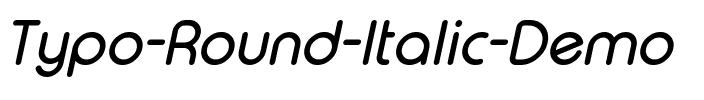 Typo Round Italic Demo.otf