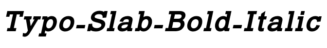 Typo Slab Bold Italic.otf