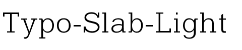 Typo Slab Light.otf