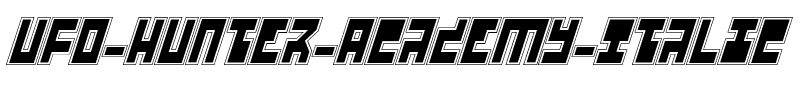 UFO Hunter Academy Italic Italic.ttf