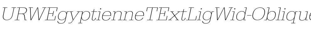 URWEgyptienneTExtLigWid Oblique.ttf